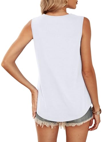 Sipaya Tank Top for Women Trendy Beach Vacation Clothes Lace Tops for Women V Neck Summer Outfits Sleeveless Boho Tops