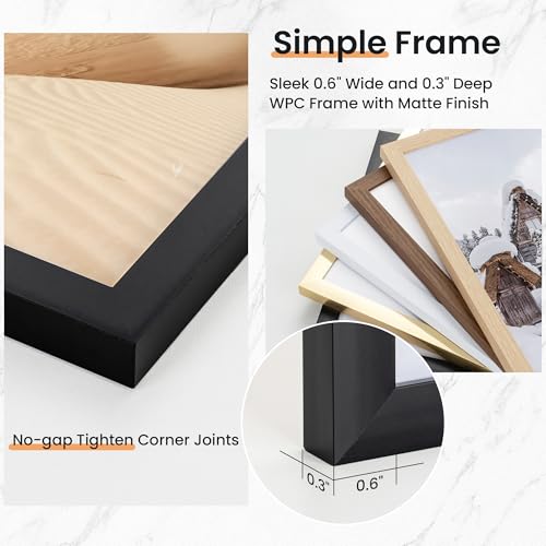 Venusmiles 12x16 Picture Frame, Display 12x16 Photo Frames - High Definition Plexiglass - Vertical and Horizontal Display...