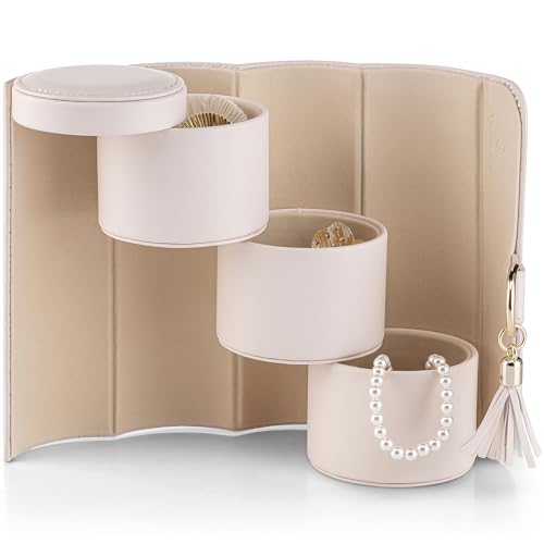 VLANDO Jewelry Box for Mothers Day Gifts, Travle Jewelry Organizer, Bridal Shower, Bridesmaid Gifts for Wedding Day, Bride...