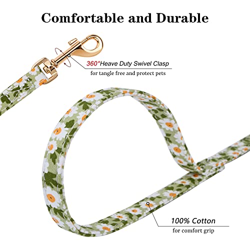 CHEDE No Pull Floral Pattern Dog Harness- Lightweight and Soft Harness, Adjustable Small Dog Harness and Leash Set, with D...