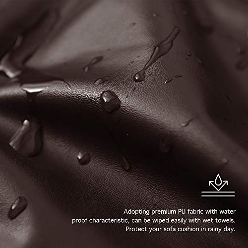 Yates Home PU Leather Couch Sofa Cushion Slipcover Water-Proof Elastic Chair RV Seat Covers Loveseat Sofa Furniture Protec...