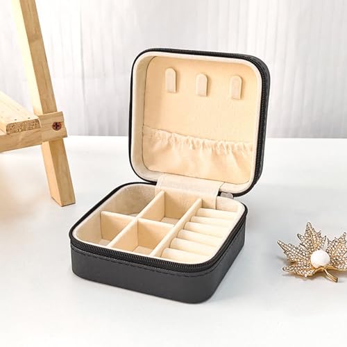 KYHYFJMD Travel Jewelry Case 2 Pack Mini Travel jewelry Box Portable Organizer Women Girls Gift Box for Rings Earrings Nec...