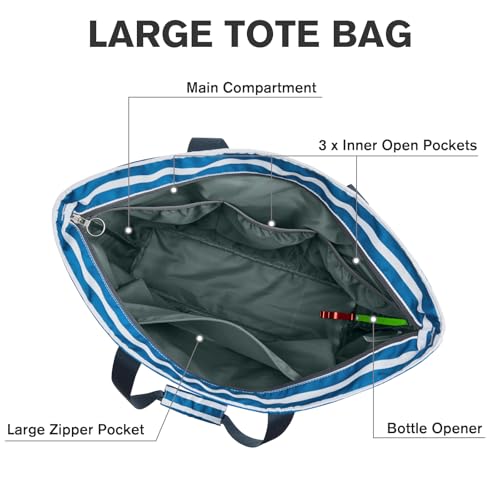 G4Free Beach Bag, Waterproof Beach Bags for Women, Personalized Strap Tote Bag for Women Birthday Gifts
