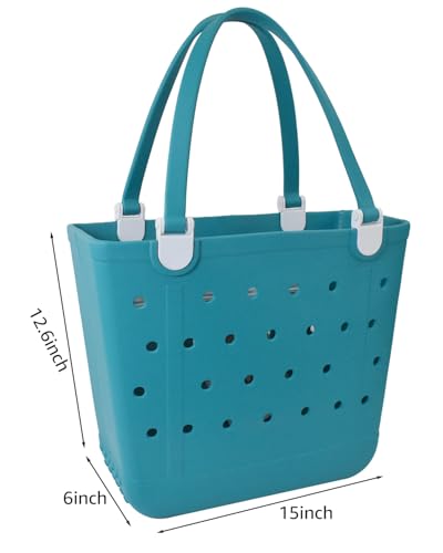 Addoklm Lightweight Extra large Rubber Beach Bag Small mini Tote Bag for Gym Waterproof medium Open Handbag for Pool Sports