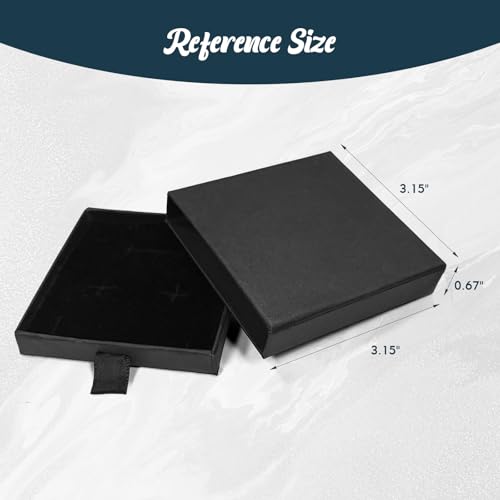 FEOHNS 3 Pack Jewelry Gift Box, Square Cardboard Small Jewelry Gift Box, Drawer Type Jewelry Gift Storage Box for Bracelet...