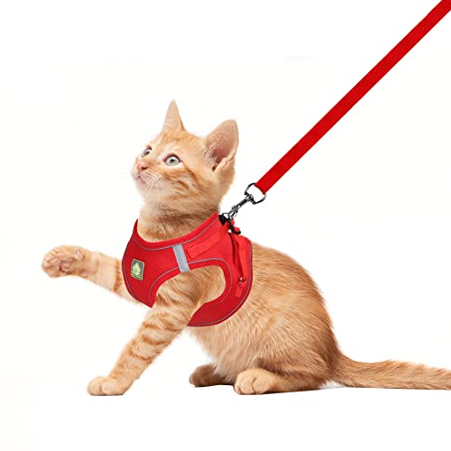 FEimaX Dog Harness and Leash Set, No Pull Breathable Soft Mesh Puppy Vest Harness Reflective Adjustable Pet Harnesses for ...