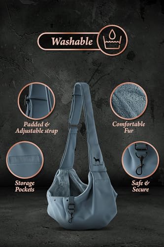Noah & Paw Dog Sling Carrier for Small Dogs 5-18lb, Dog Sling for Small Dogs and Cats, Dog Carrier with Adjustable Padded ...