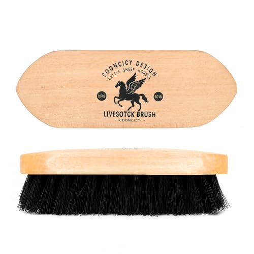 Cooncicy Medium Livestock Brush for Goat, Cattle, Cow - Horse Brushes for Grooming - Premium Horse Brush for Show, Goat Su...