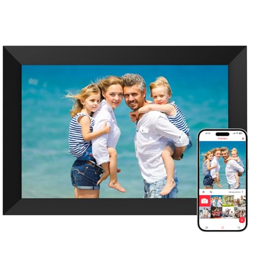 Digital Picture Frame, Frameo 10.1 Inch WiFi Electronic Photo Frame, 1280x800 HD IPS Touch Screen, Auto-Rotate, Wall Mount...