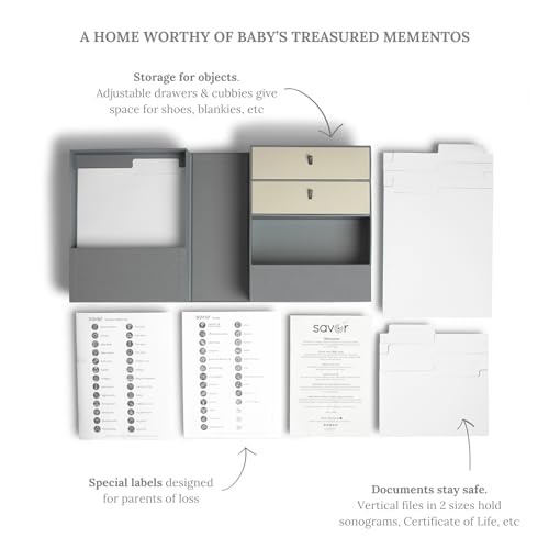Savor | Baby Loss and Remembrance Keepsake Organizer | The Remembrance Keepsake Box Provides a Special Memorial for a Belo...
