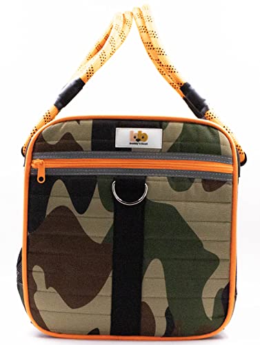 Buddy's Best Airline Approved Pet Carrier – Army Camo & Orange for Dog or Cat, Fits Under Seat, TSA Compliant, Ventilated ...