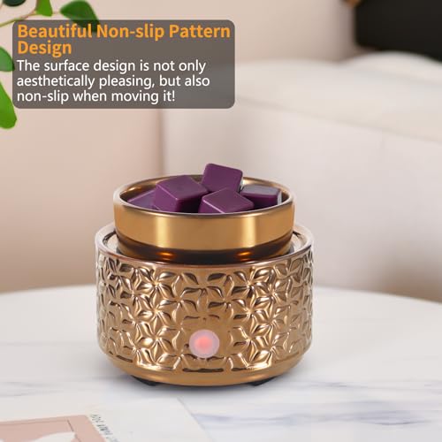 copinpin Electric Wax Melt Warmer 4-in-1 Candle Warmer for Scented Wax Melter Cute Ceramic Fragrance Wax Burner for Home O...