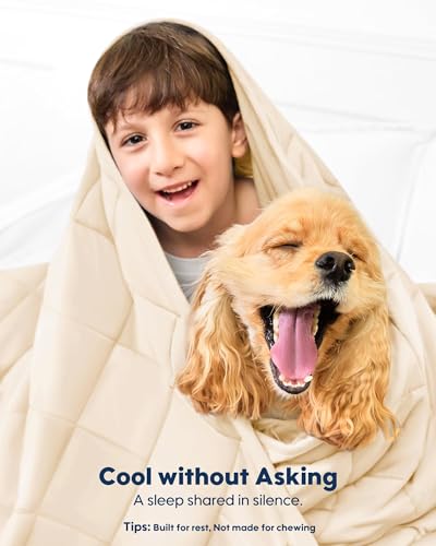 KASBAH Dog Cooling Blanket & Mat, Waterproof Pet Blankets for Couch, Bed and Car Seat, Washable Reversible Dog Blanket Thr...