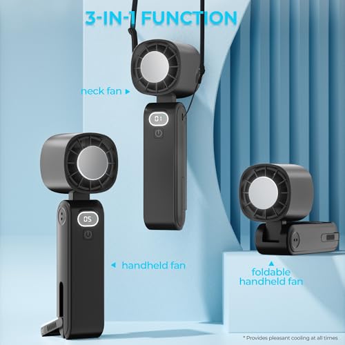 Handheld Air Conditioner with Ice Cooling Plate, Turbo Portable Fan, Super High Speed Personal Fan that Blows Cold Air, 50...