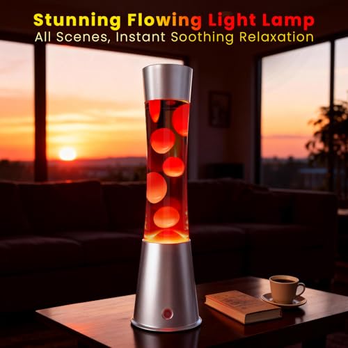 Soarling 17 Colors Changing Liquid Motion Lamps LED Night Light for Kids Adults Teens 15.5 Inch Large Big Relax Mood Table...
