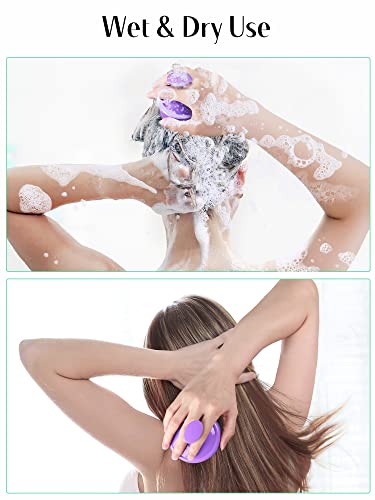 HEETA Scalp Massager Hair Growth, Soft Silicone Scalp Scrubber Shampoo Brush for Exfoliation, Dandruff Removal Head Massag...