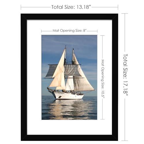 PEALSN 12x16 Picture Frame, Display Pictures 8.5x11 with Mat or 12 x 16 Without Mat for Wall Mounting Display, Photo Frame...