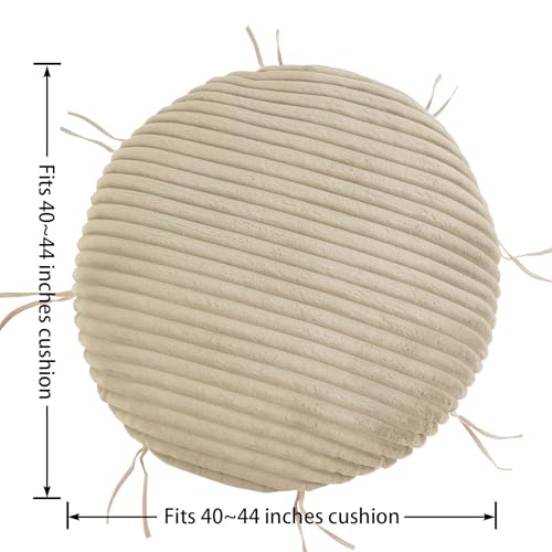 HOMBYS Fluffy Shaggy Cover for Papasan Chair Cushion, Plush Faux Fur Slipcover ONLY, (Without Cushion) Removable Soft Papa...