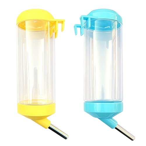 2 Pcs 16Oz Guinea Pig Water Bottle No Drip Small Animal Water Bottle, for Hamster/Small Pet/Bunny/Ferret/Hamster/Guinea Pi...