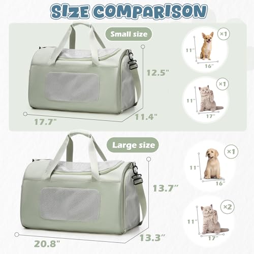 Large Cat Carriers Dog Carrier Pet for Small/Medium Cats Dogs Puppies,Soft-Sided Cat Bag Airline Approved,Carry Up to 20 L...