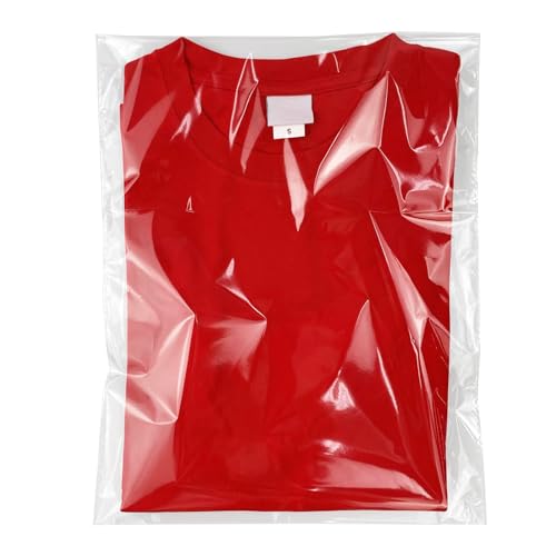 Clear Resealable Cellophane Plastic Bags Self Adhesive for Packaging Shirts, Clothing and Products,100 Pcs 10x14 Inches Se...