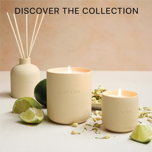 Craft & Kin Scented Candles | Soy Blend with Cotton Wick | Long-Lasting Holiday Candle, 40-Hour Burn | Ceramic Jar, Perfec...