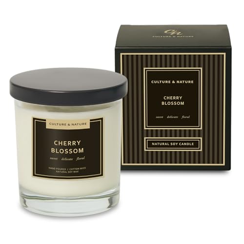 CULTURE & NATURE Natural Soy Wax Candle 7oz (Cherry Blossom)