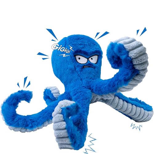 LEGEND SANDY Tough Dog Toys, Stuffed Chew Large Dog Toys to Keep Them Busy, Interactive Squeaky Tug of War Doggie Toy, Cri...