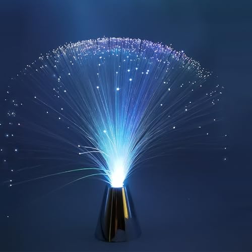 EA 2 pck 13‘’ inch LED Colourful Changing Fibre Fiber Optic Fountain Night Light Calming Lamp Christmas
