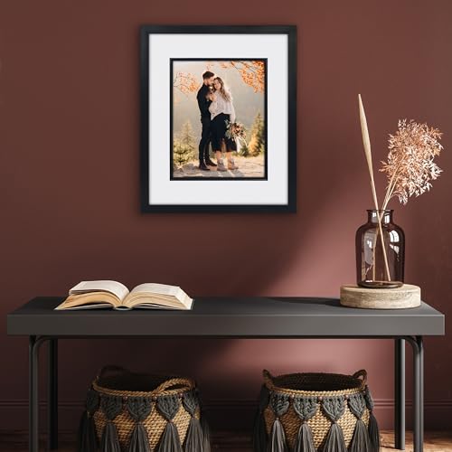Americanflat 16x20 Picture Frame with Decorative Inner Mat Accent - Displays 11x114 Photos with Mat or 16x20 Without - Ver...