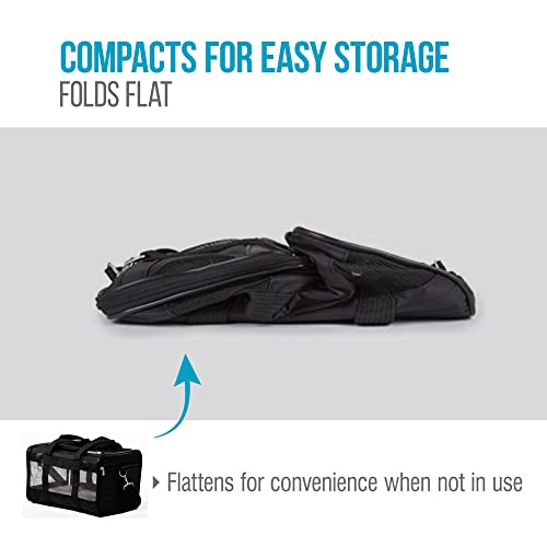 Sherpa Original Deluxe Travel Pet Carrier, Airline Approved - Black, Large