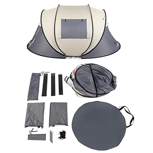 4 Person Easy Pop Up Tent for Camping,Waterproof Automatic Setup 2 Doors-Instant Family Tents with Vestibule & Porch, Larg...