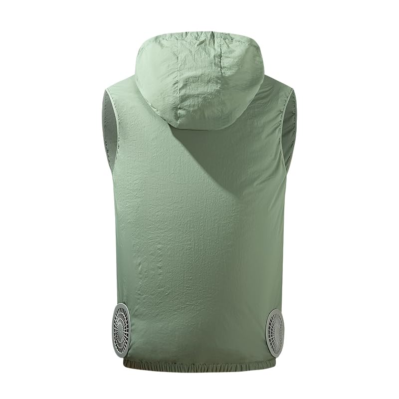 MOWYEE Unisex Cooling Vest with Dual 3-Speed Fans Lightweight USB-Powered Workwear for Summer Outdoor Work/Sports