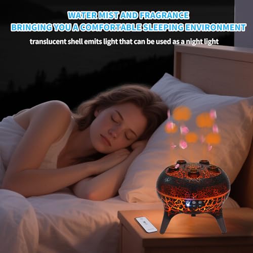 BOHOFAM Jellyfish Essential Oil Diffuser 250ML,Aroma Diffuser Hears Sound to Spray Dancing Jellyfish Mist,7 Colorful Light...