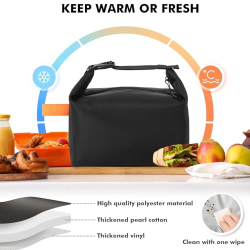 Lunch Bag for Women & Men Fresh Keep Lunch Box, Small Leakproof Cooler Bag Food Lunch Containers High Capacity Reusable Lu...