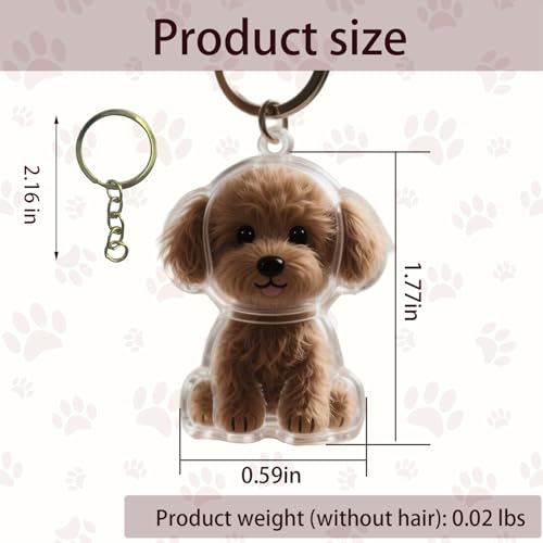 Dog Hair Collector Keychain Charm Memorial Storage Box, Dog Shape Pet Hair Memorial Bottle, DIY Pet Furs Collection Capsul...