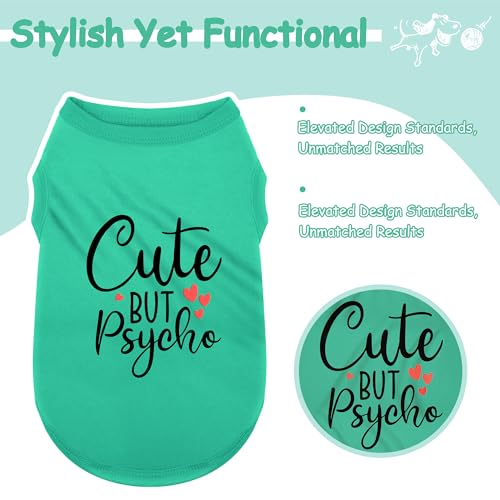 Expressive Polyester Dog Shirt Vest: Soft and Lightweight Puppy Shirt for Small and Medium Dogs, Featuring the Playful 'Cu...
