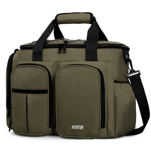 MIER Lunch Box for Men Heavy Duty Insulated Lunch Bag 20 Cans Large Leakproof Soft Cooler Bags with Multiple Pockets for P...