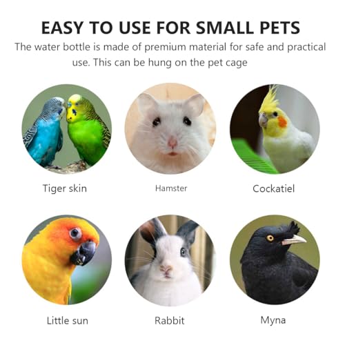 2Pcs 350ml Guinea Pig Water Bottle No Drip Bunny Dispenser for Cage Hamster Drinking Feeder Rodent Chinchilla Pet Supply