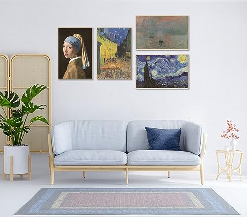 MINI ZOZI Famous Art Prints And Posters 16PCS Paintings Fine Art Impressionist Renaissance Aesthetic Romanticism Big Poste...