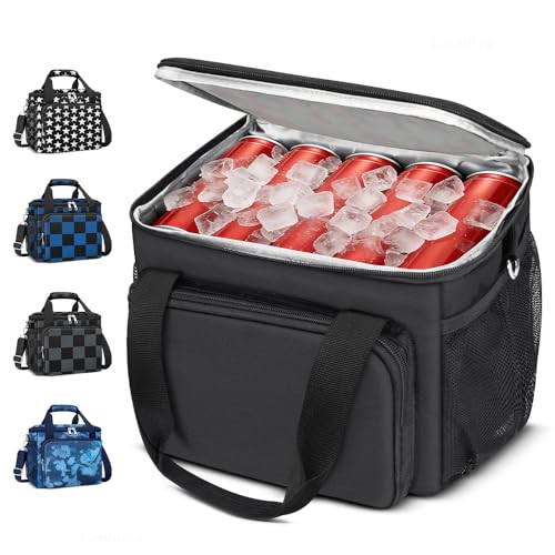 Coobiiya Insulated Lunch Bag Cooler Bag,Lunch Box for Men Leakproof,Portable Cooler Freezable Soft Lunchbox for Adult Camp...