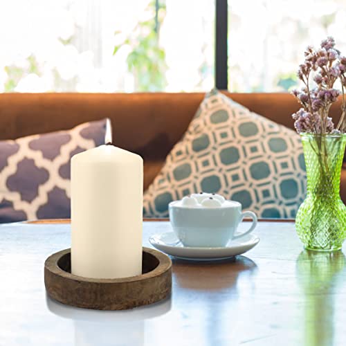 Stonebriar Unscented Pillar Candles – 65 Hour Burn Time, Long-Lasting Wax Candles for Weddings, Holidays, Home Décor & Spe...