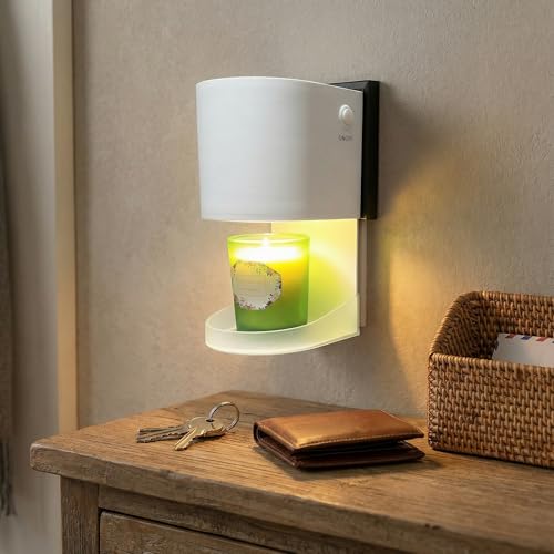 EMINLONA Mini Candle Warmer Lamp,Plug in Wax Melt Warmer for Bathroom Bedroom,Candle Lamp Warmer for Jar Candles,with Two ...