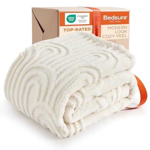 Bedsure GentleSoft Cozy Throw Blanket for Couch - Soft Summer Boho Blankets for Women, Fuzzy Fleece Throw for Beds, Boho H...