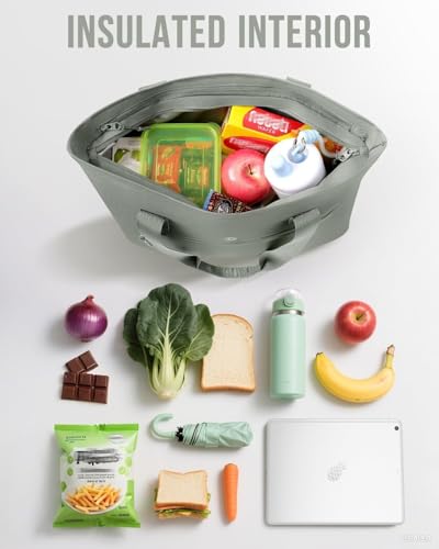 GLORIEROO 2-in-1 Cooler Bags Insulated for Women, Insulated Tote with 15.6‘’Laptop Compartmen for Work, Nurse, Outdoor