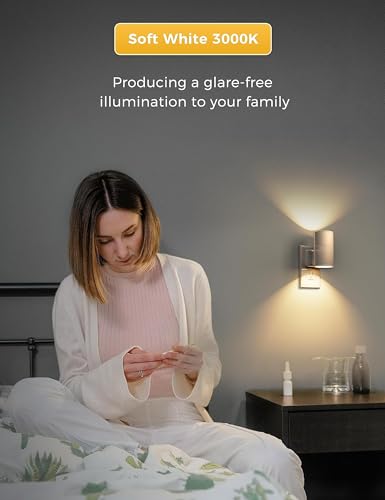 L LOHAS LED Night Light Plug in, Night Lights Plug into Wall, Light Sensor, 0-100LM Soft White 3000K, Dimmable Night Ligh...