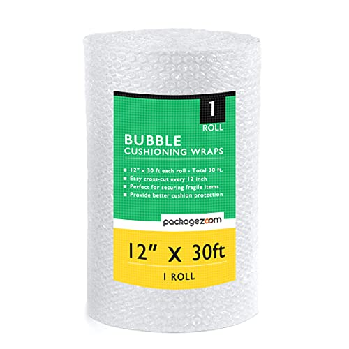 12 inch x 30 ft Bubble Cushioning Wrap, Perforated Every 12" Protective Packing Moving & Shipping Supplies for Boxes & Fra...
