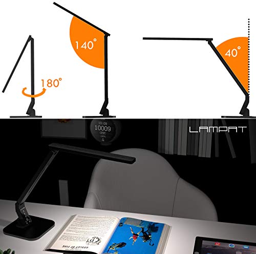 Lampat Dimmable LED Desk Lamp, 4 Lighting Modes (Reading/Studying/Relaxation/Bedtime), 5-Level Dimmer, Touch-Sensitive Con...