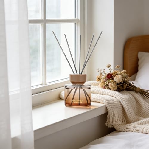 Reed Diffuser Set - 3.38 fl oz (100ml) Black ice Oil Diffusers | 5 Premium Reed Sticks | Home Fragrance Oil for Bathroom, ...