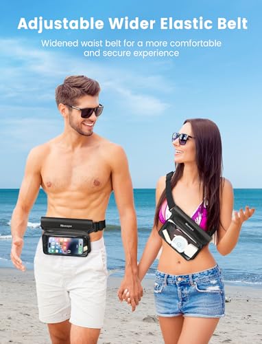 Niveaya IPX8 Waterproof Fanny Pack for Men Women, Large Capacity Touch Screen Dry Bag for Kayaking, Paddle Boarding, Water...